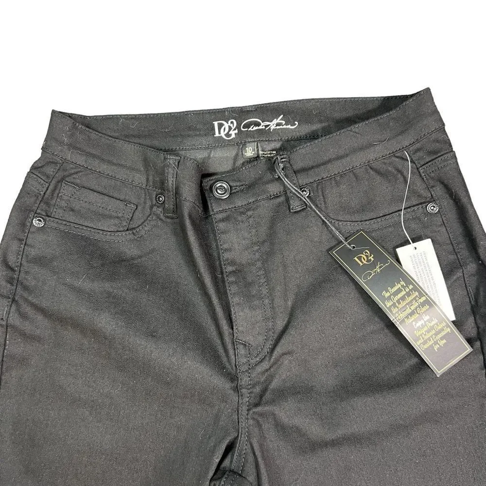 DG2 By Diane Gilman Black Embroidered Denim Jeans - Picture 3 of 9